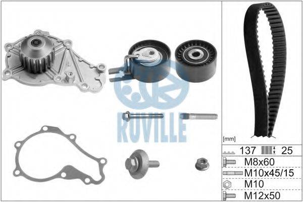 RUVILLE 55953721 Водяний насос + комплект зубчастого ременя