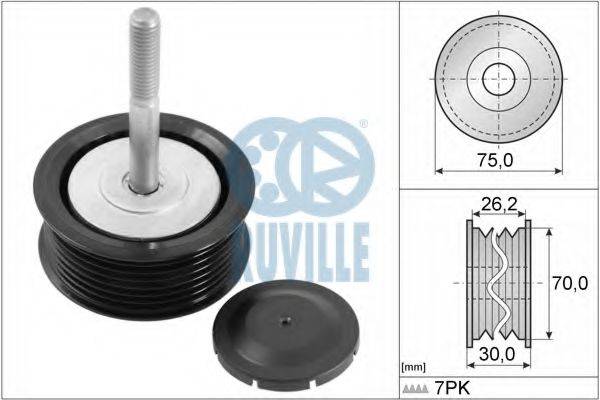 RUVILLE 56726 Паразитний / провідний ролик, полікліновий ремінь