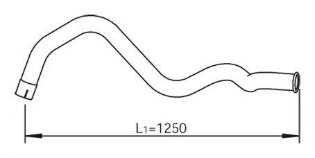 DINEX 53737 Труба вихлопного газу