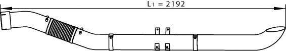 DINEX 54656 Труба вихлопного газу