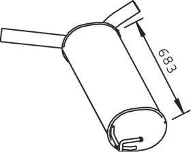 DINEX 73331 Середній глушник вихлопних газів