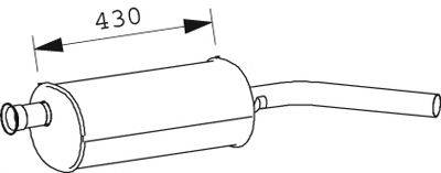 DINEX 66367 Глушник вихлопних газів кінцевий