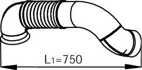 DINEX 53131 Труба вихлопного газу
