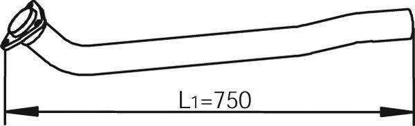 DINEX 62117 Труба вихлопного газу