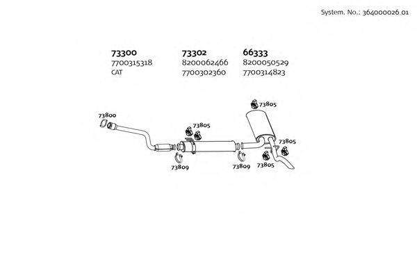 DINEX 36400002601 Система випуску ОГ