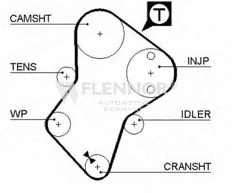 FLENNOR 4307V Ремінь ГРМ