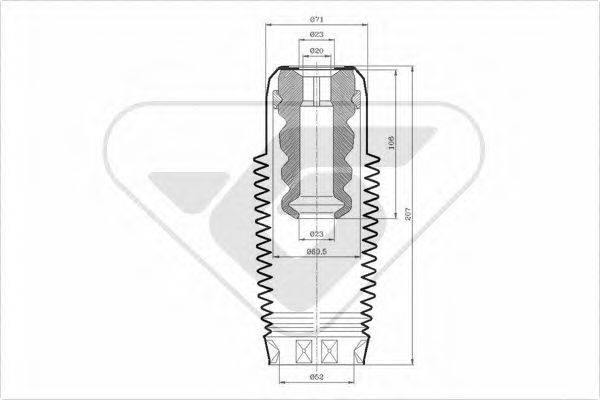 HUTCHINSON KP011 Пилозахисний комплект, амортизатор