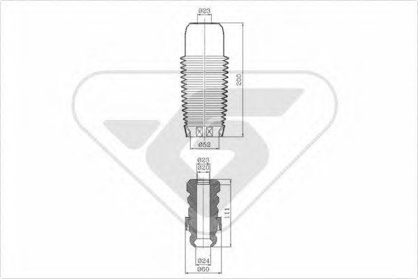 HUTCHINSON KP030 Пилозахисний комплект, амортизатор