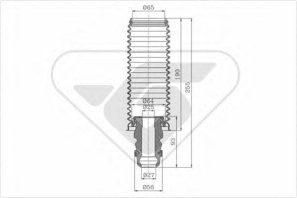 HUTCHINSON KP041 Пилозахисний комплект, амортизатор