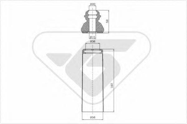 HUTCHINSON KP044 Пилозахисний комплект, амортизатор