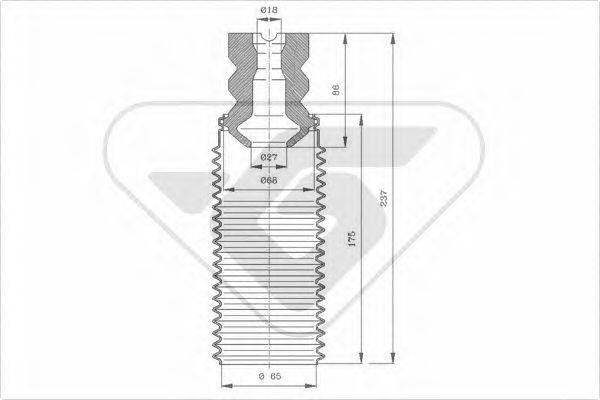 HUTCHINSON KP098 Пилозахисний комплект, амортизатор