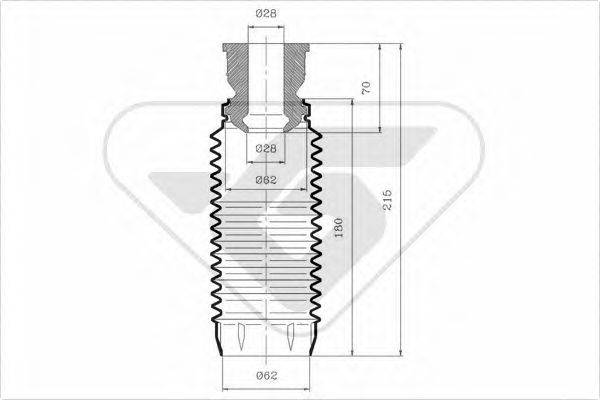 HUTCHINSON KP105 Пилозахисний комплект, амортизатор