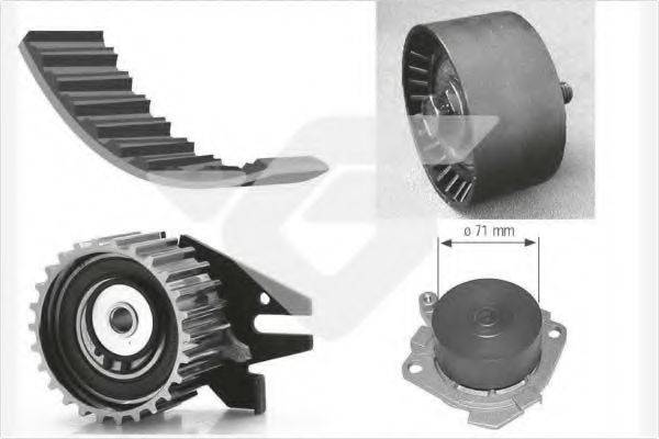 HUTCHINSON KH277WP25 Водяний насос + комплект зубчастого ременя