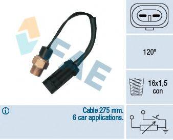 FAE 34380 Датчик, температура охолоджувальної рідини