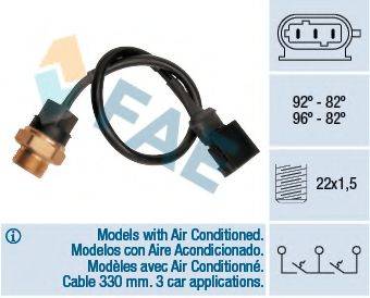 FAE 38260 Термивимикач, вентилятор радіатора