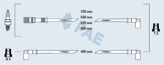 FAE 83110 Комплект дротів запалювання