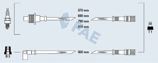 FAE 83120 Комплект дротів запалювання