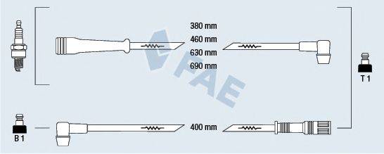 FAE 83170 Комплект дротів запалювання