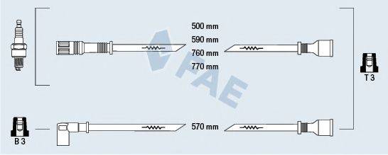 FAE 83390 Комплект дротів запалювання