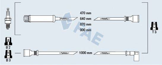 FAE 83530 Комплект дротів запалювання