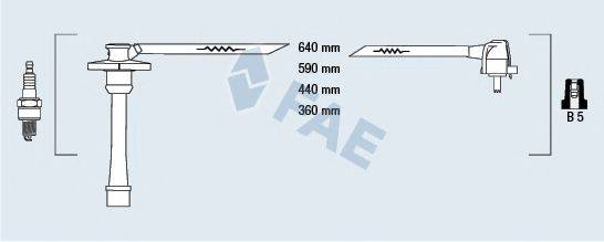 FAE 83581 Комплект дротів запалювання