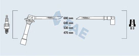 FAE 83641 Комплект дротів запалювання