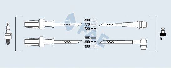 FAE 85005 Комплект дротів запалювання