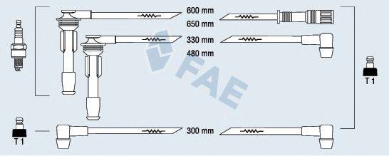 FAE 85230 Комплект дротів запалювання