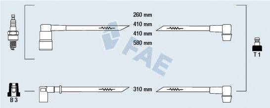 FAE 85470 Комплект дротів запалювання