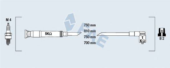 FAE 85725 Комплект дротів запалювання