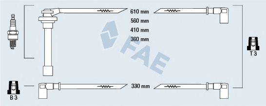 FAE 85840 Комплект дротів запалювання