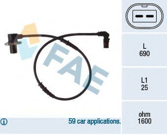 FAE 78074 Датчик, частота обертання колеса