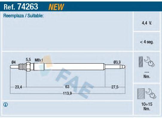 FAE 74263 Свічка розжарювання