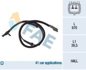 FAE 78031 Датчик, частота обертання колеса