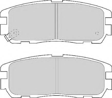 NECTO FD6828A Комплект гальмівних колодок, дискове гальмо