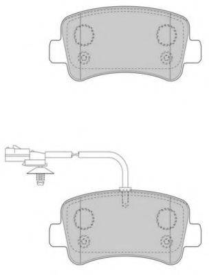 NECTO FD7509V Комплект гальмівних колодок, дискове гальмо