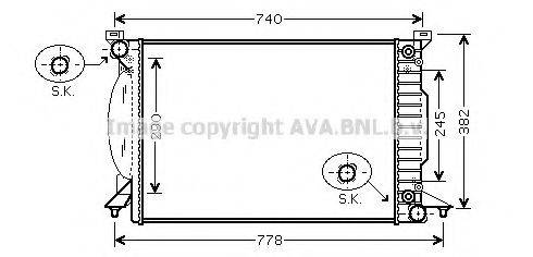 AVA QUALITY COOLING AI2207 Радіатор, охолодження двигуна