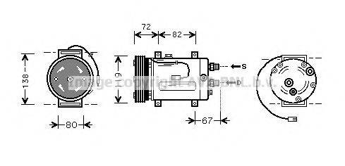 AVA QUALITY COOLING AIK177 Компресор, кондиціонер