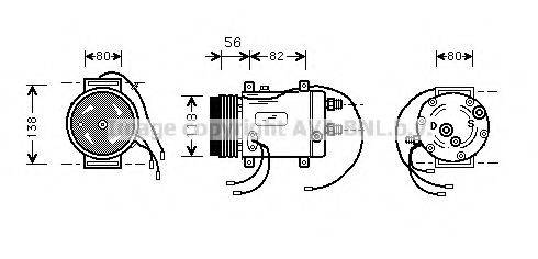 AVA QUALITY COOLING AIK255 Компресор, кондиціонер