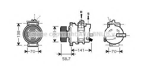 AVA QUALITY COOLING AIK287 Компресор, кондиціонер