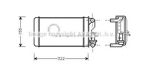 AVA QUALITY COOLING AL6032 Теплообмінник, опалення салону