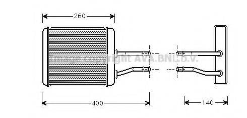 AVA QUALITY COOLING AL6073 Теплообмінник, опалення салону