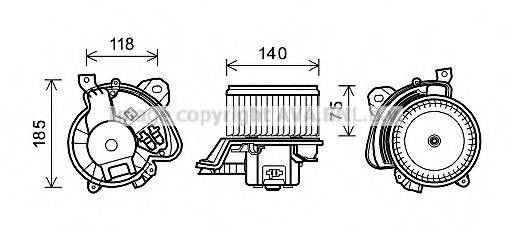 AVA QUALITY COOLING AL8135 Електродвигун, вентиляція салону