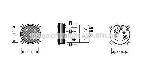 AVA QUALITY COOLING ALK071 Компресор, кондиціонер