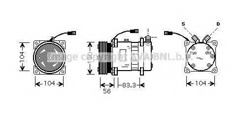 AVA QUALITY COOLING ALK102 Компресор, кондиціонер