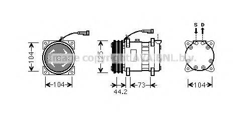 AVA QUALITY COOLING ALK113 Компресор, кондиціонер