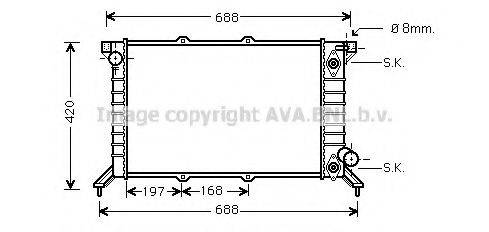 AVA QUALITY COOLING AU2151 Радіатор, охолодження двигуна