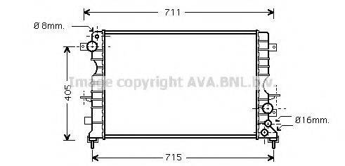 AVA QUALITY COOLING AU2165 Радіатор, охолодження двигуна