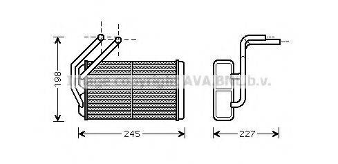 AVA QUALITY COOLING AU6176 Теплообмінник, опалення салону