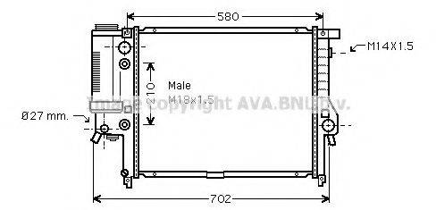 AVA QUALITY COOLING BW2143 Радіатор, охолодження двигуна